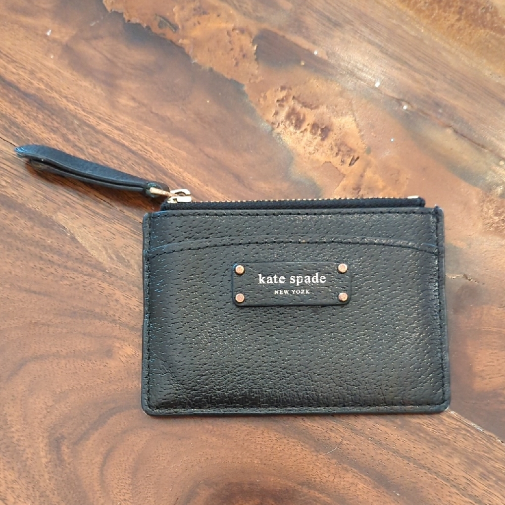 Kate Spade Black Leather Card Holder/Wallet